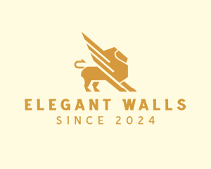 Elegant Lion Griffin logo design