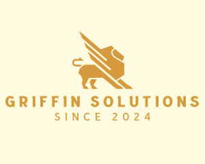 Elegant Lion Griffin logo