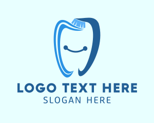 Smiling Toothbrush Tooth logo