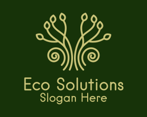 Eco Garden Plant logo design