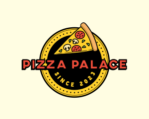 Pizza Restaurant Emblem logo design