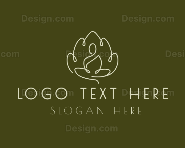 Meditation Yoga Lotus Flower Logo