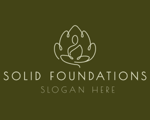 Meditation Yoga Lotus Flower Logo