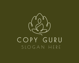 Meditation Yoga Lotus Flower logo design