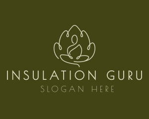 Meditation Yoga Lotus Flower logo design