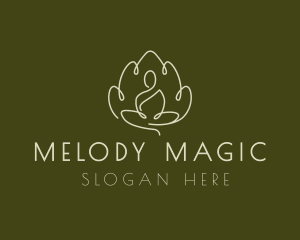 Meditation Yoga Lotus Flower logo