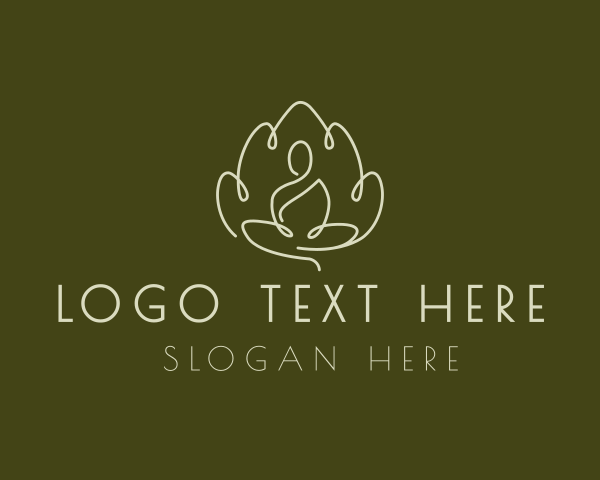 Meditation Yoga Lotus Flower logo