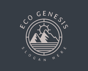 Simple Mountaineering Hills logo design