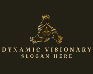 Triangle Eye Hand logo design