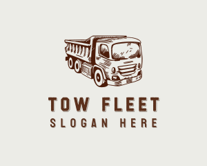 Construction Dump Truck logo design