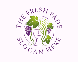 Grape Vineyard Lady logo design