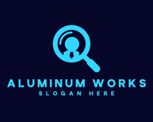 Employment Hiring Magnifier logo design