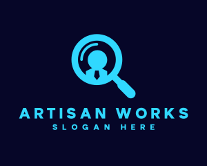 Employment Hiring Magnifier logo design