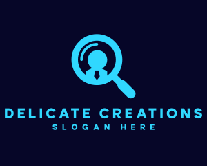 Employment Hiring Magnifier logo design