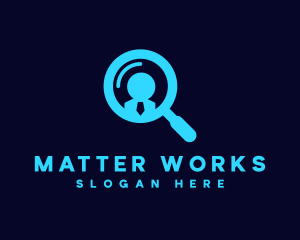 Employment Hiring Magnifier logo design