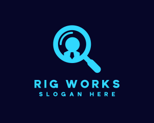 Employment Hiring Magnifier logo design