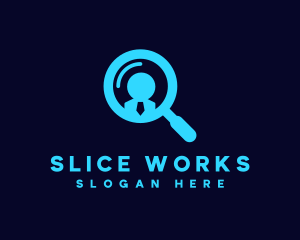 Employment Hiring Magnifier logo design