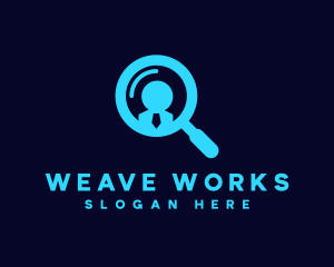 Employment Hiring Magnifier logo design