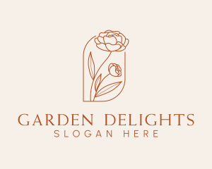 Rose Flower Plant logo design