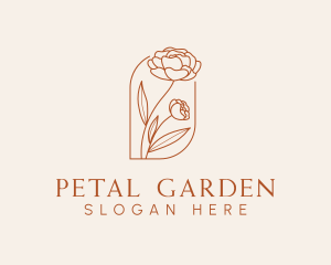 Rose Flower Plant logo design