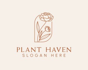 Rose Flower Plant logo design