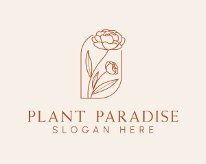 Rose Flower Plant logo design