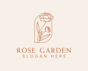 Rose Flower Plant logo design