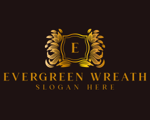 Premium Leaf Wreath logo design