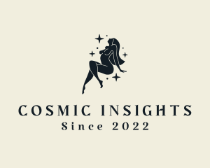 Nude Woman Astrology logo design