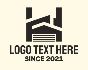 Real Estate - Industrial Storage House logo design