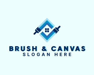 Home Renovation Paint Brush logo