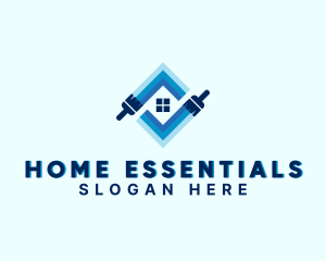 Home Renovation Paint Brush logo design