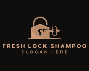 Property Key Lock logo design