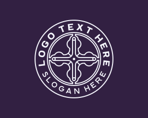 Religious Christian Cross logo