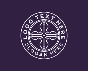 Religious Christian Cross Logo