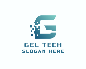 Pixel Tech Letter G logo design