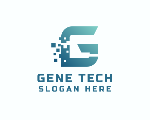 Pixel Tech Letter G logo design