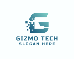 Pixel Tech Letter G logo design