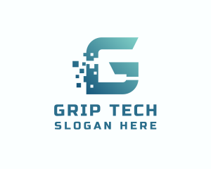 Pixel Tech Letter G logo design