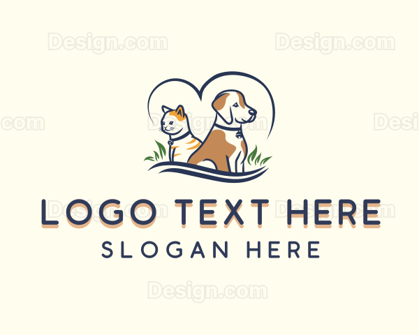 Dog Cat Heart Logo