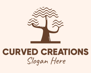 Brown Savanna Tree logo design