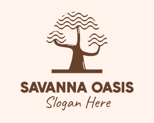 Brown Savanna Tree logo design