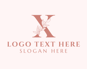 Elegant Leaves Letter X logo