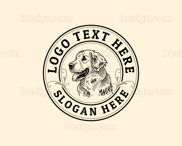 Golden Retriever Dog Logo