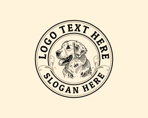 Golden Retriever Dog logo