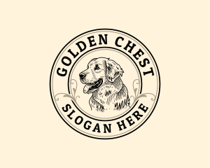 Golden Retriever Dog logo design