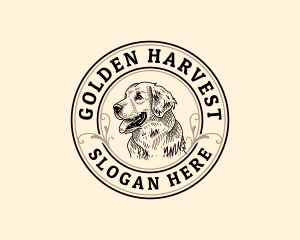 Golden Retriever Dog logo design