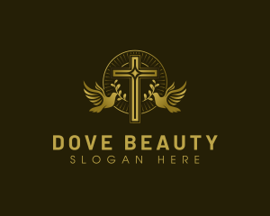 Church Dove Holy Spirit Heaven logo design