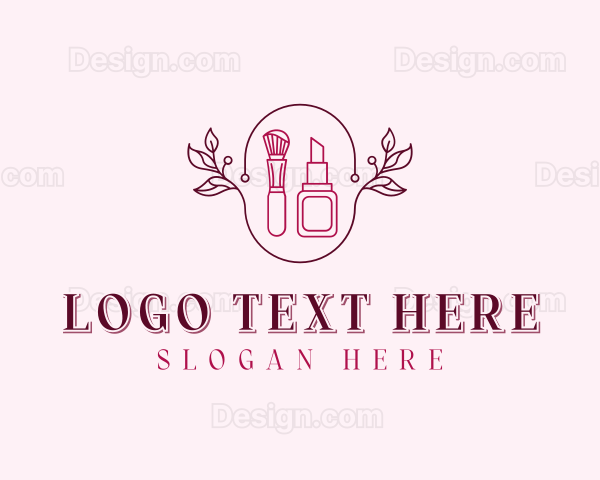 Makeup Brush Lipstick Logo