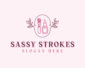 Makeup Brush Lipstick logo